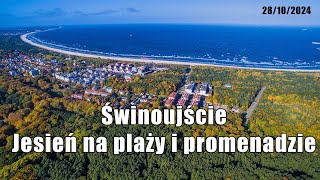 Świnoujście  Jesień na plaży i promenadzie Świnoujście jesień październik plaża promenad [upl. by Agler49]