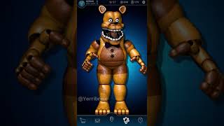 Fredbear jumpscare and animation creditstotheowner YerribrineAnimations [upl. by Caasi]