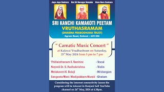 Thillaisthanam S Varshini Vocal concert at Dharma Prabodhana Trust Kalavai Vrudhashram [upl. by Adnawt823]