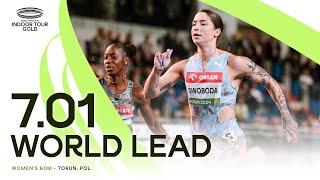 Ewa Swoboda powers to 701 world lead in Torun ‼️  World Indoor Tour 2024 [upl. by Solraced447]