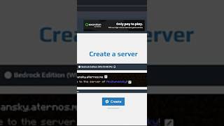 HOW TO CREATE MINECRAFT HARDCORE SERVER IN ATERNOS shorts aternos minecrafttutorial [upl. by Juliano]