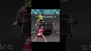 Felix Lebrun vs Lin YunJu best point paris2024 tabletennis felixlebrun wtt olympic pingpong [upl. by Aleira]