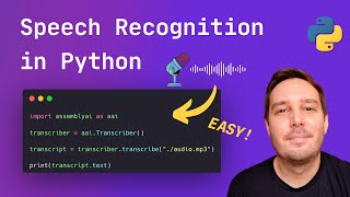 Speech recognition in Python made easy  Python Tutorial [upl. by Coonan]