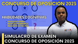 EXAMEN DE HABILIDADES COGNITIVAS CONCURSO DE OPOSICIÓN DOCENTE 2023  SIMULACRO COMPLETO [upl. by Tecil671]