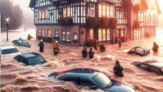 Flood in the Netherlands People sail boats through the streets of Enschede [upl. by Daron441]