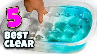 5 BEST CLEAR SLIME RECIPES EVER PLUS SOME WEIRD STUFF [upl. by Ybhsa]