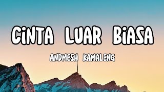 Andmesh  Cinta Luar Biasa Lirik Lagu [upl. by Serafine373]