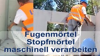 Fugenmörtel Stopfmörtel Reparaturmörtel mit UMP 1 als Mischpumpe und Foerderpumpe joint mortar [upl. by Moffitt]