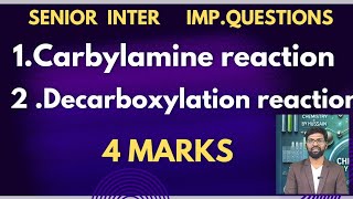 Carbylamine amine reaction and Decarboxylation reactions [upl. by Karoly]