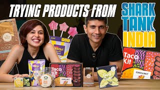 Trying Shark Tank India FampB Products  Episode 4 [upl. by Haye718]