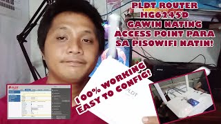 PLDT ROUTER HG6245D GAWIN NATING ACCESS POINT SA PISOWIFI  100 WORKING EASY TO CONFIG [upl. by Nnayecats]