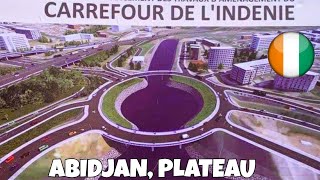 LE CARREFOUR DE LINDENIÉ  UN PROJET FUTURISTE  PLATEAU ABIDJAN  côte divoire driving [upl. by Jonell]