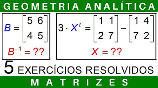 VETORES e GEOMETRIA ANALÍTICA 🔸 MATRIZES exercícios [upl. by Abbub859]