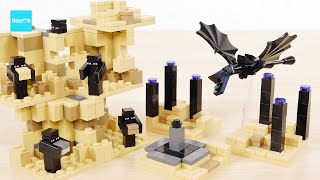 レゴ マインクラフト ジ・エンド マイクロワールド 21107 ／ LEGO Minecraft Micro World  The End Speed Build amp Review [upl. by Angel]