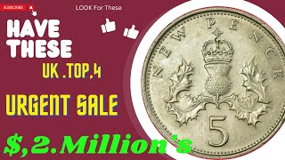 Top 4 Ultra UK Coins Rare One Pound510 amp 50 Pence Coins worth A Lot of moneyCoins Worth money [upl. by Stilla]