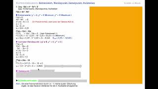 Kurvendiskussion III  Differenzialrechnung [upl. by Ixel]