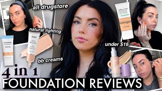 4 in 1 DRUGSTORE FOUNDATION REVIEWS 👍🏻 👎🏻 bb creams under 16 what to skip… [upl. by Ettenoj]