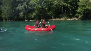 Flussfahrt auf der Aare mit Schlauchboot [upl. by Haon]