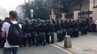 0919 Moscow city council protests 270919 OMON 3 chanting [upl. by Annaig147]