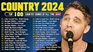 Country Songs 2024  Brett Young Morgan Wallen Luke Combs Luke Bryan Chris Stapleton Kane Brown [upl. by Davison463]