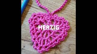 HERZIG  Häkelherzchen auf die Schnelle mycrochetlookbook crochet häkelnmachtglücklich [upl. by Airres]