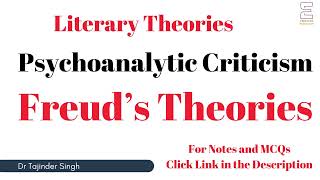 Psychoanalytic Criticism Freud’s Theories  Literary Theory  NTA NET PGT English [upl. by Letti925]