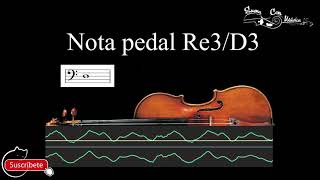 Nota Pedal Re3 Pedal Note D3  Recursos para estudiar afinación violín Resources to study tuning [upl. by Akenna]