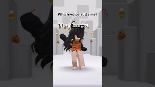 Which voice suits me🤔 roblox [upl. by Joelly151]