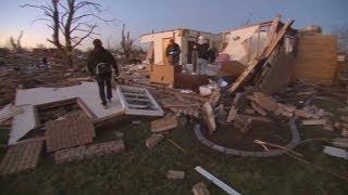 Illinois tornado rips apart homes lives [upl. by Ahsieket]