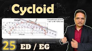 Cycloid in Engineering Drawing  Tangent and Normal to the Cycloid  Engineering Curves [upl. by Enyleuqcaj]