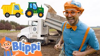 Blippi Learns About Tractors and Construction Vehicles  Educational Videos for Kids [upl. by Nyrraf294]