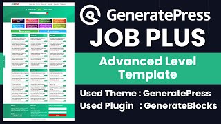 GeneratePress Theme Customization 2025  For Job Websites generatepressthemecustomization [upl. by Eitirahc]