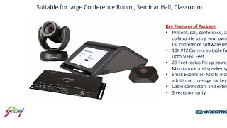 Make a cost effective Hybrid class with Crestron Solution  demo functional setup use any soft VC [upl. by Nevs]