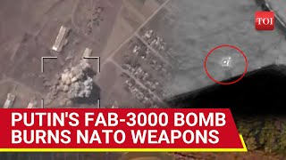 Putins FAB3000 Bombs Shake Donetsk Powerful Explosion Flattens Ukraines Ammunition Depot  Watch [upl. by Eihtak]