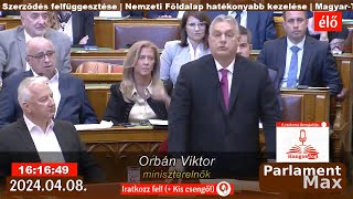 BOTRÁNY 🔴 Orbán Viktor Azonnali Kérdései ÉLŐ 20240408  ParlamentMax támogatja Hangosjoghu [upl. by Birkle]