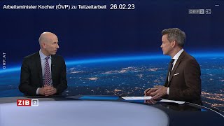 Arbeitsminister Kocher ÖVP zu Teilzeitarbeit So 2622023 [upl. by Anoi]