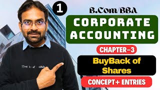 Buyback of Shares  BcomBBA  Corporate Accounting  Chapter3 [upl. by Hayotal188]