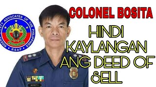 COLONEL BOSITA HINDI KAILANGAN ANG DEED OF SALE [upl. by Frere]