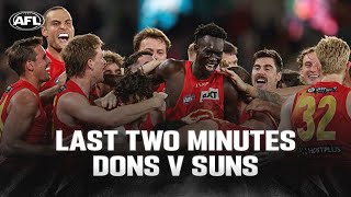 Last Two Minutes Essendon v Gold Coast Suns  Round 22 2024  AFL [upl. by Eahsram4]