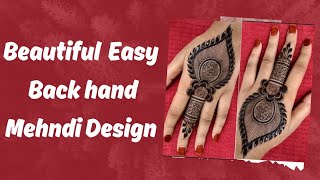 Easy stylish back hand mehndi design  Simple mehndi design  Back hand mehndi  mehndi  Mehndi [upl. by Ardnot]