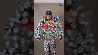 Watch This Artist Turn Ordinary Materials Into Stunning Fashion factsshorts youtube [upl. by Ayekel577]