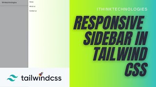 Responsive sidebar in html and javascript using tailwind css [upl. by Airdnax]