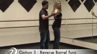 Salsa On2 Dance Lesson  Reverse Barrel Turn [upl. by Adan]