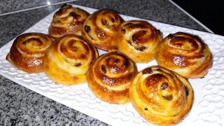 como hacer BOLLITOS SCHNECK con pasas de uvas receta muy fácil [upl. by Taite624]