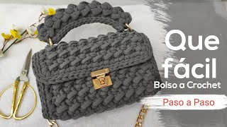 🔥Que fácil es tejer este hermoso bolso a crochet paso a paso para principiantes [upl. by Aihcila282]