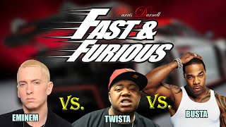 EMINEM vs TWISTA vs BUSTA RHYMES Whos Faster [upl. by Lleznol]