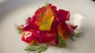 Beetroot Cured Salmon – Bruno Albouze [upl. by Idnyc]