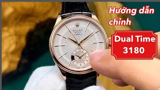 Hướng dẫn chỉnh Rolex Cellini 3180 Sun and Moon 50525  Hotline 0915599883 [upl. by Sheng]