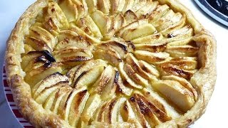 tarte aux pommes a la pâte feuilletée rapide et économique [upl. by Sihtnyc]