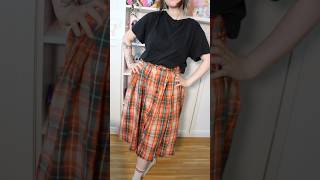 Making a skirt for Fall 🍂 sewing shorts [upl. by Jammin762]